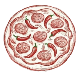 Ilustracja pizzy